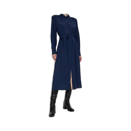 Tie-Waisted Shirt Dress