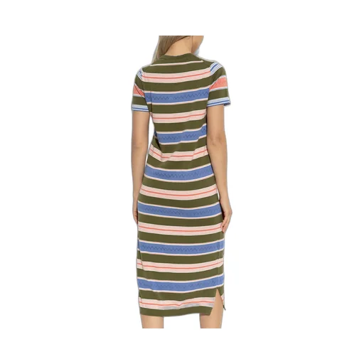 Striped Short-Sleeved Dress