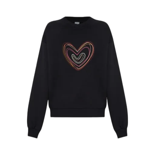 Heart Embroidered Crewneck Sweatshirt