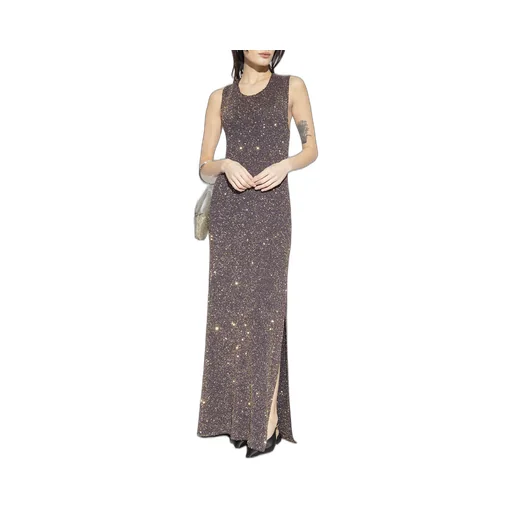 Sequin-Embellished Knitted Sleeveless Dress