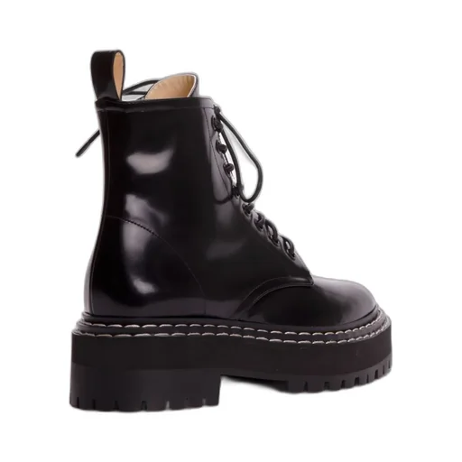 Round-Toe Lace-Up Boots