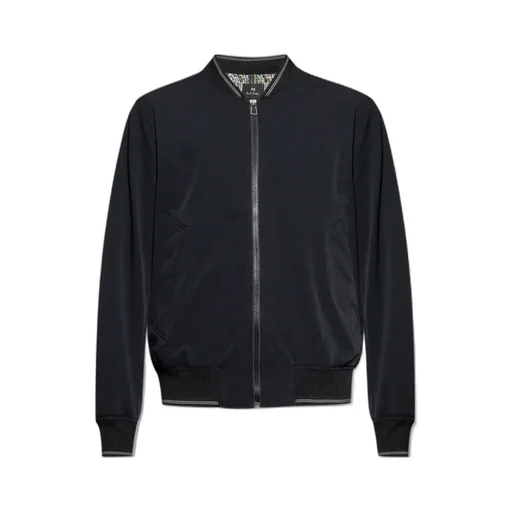Zip-Up Logo Patch Bomber Jacket