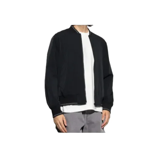 Zip-Up Logo Patch Bomber Jacket