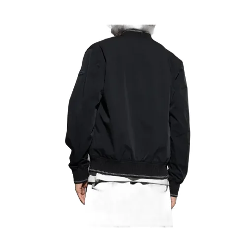 Zip-Up Logo Patch Bomber Jacket