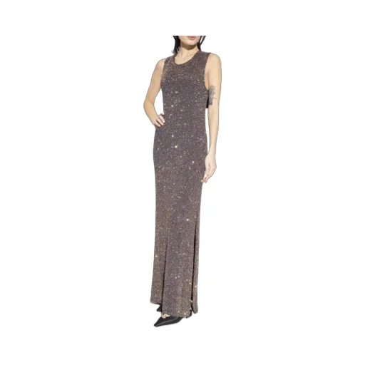 Sequin-Embellished Knitted Sleeveless Dress