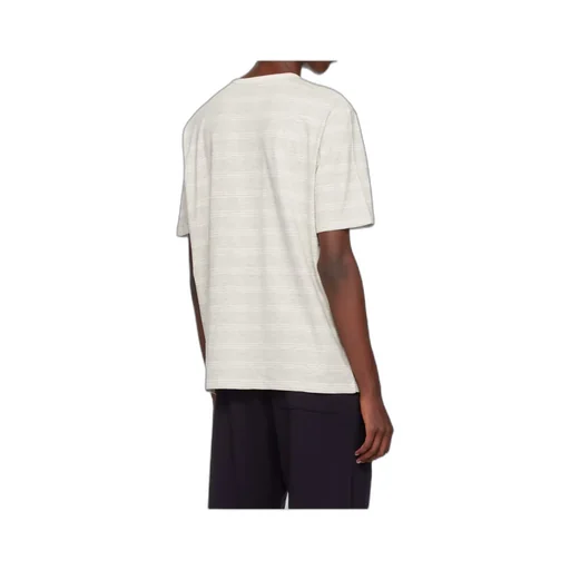 Round Collar Striped T-Shirt