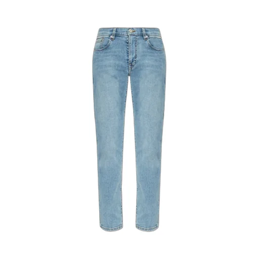 Logo-Patch Tapered-Leg Jeans