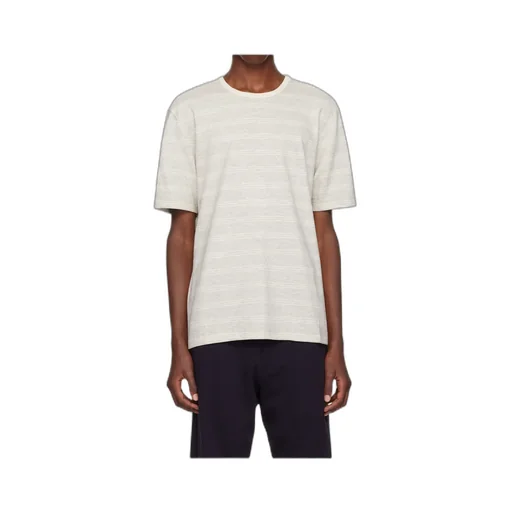 Round Collar Striped T-Shirt