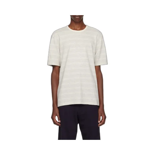 Round Collar Striped T-Shirt