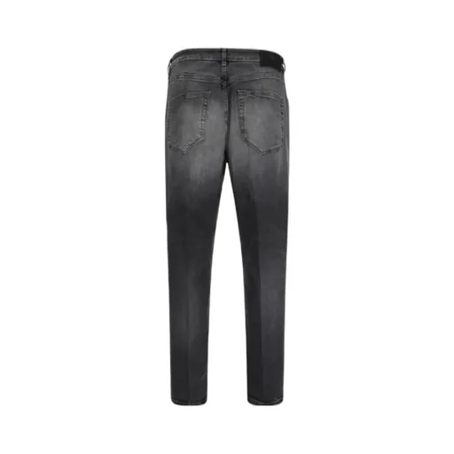 Whiskering Detail Slim-Cut Jeans