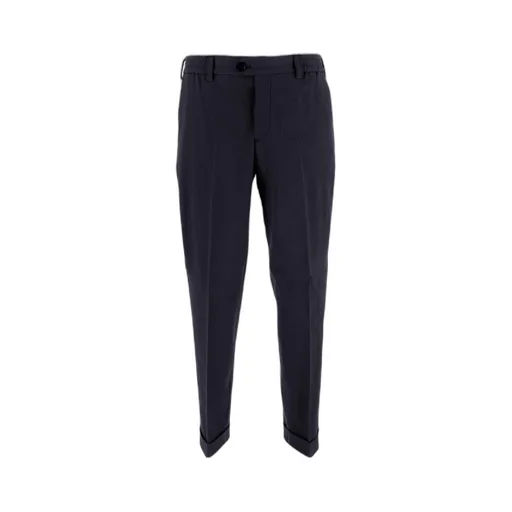 Tapered-Leg Turn-Up Hem Chino Trousers