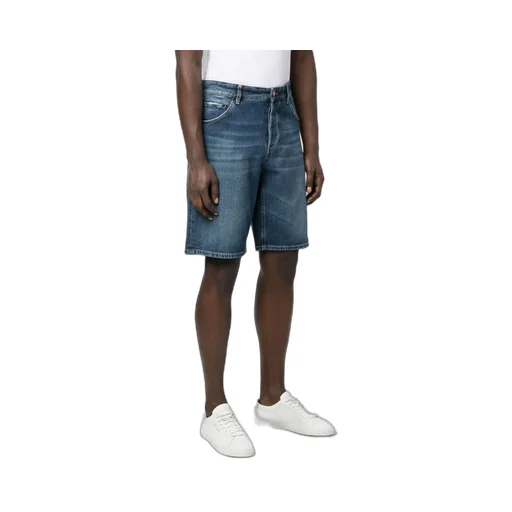 Straight-Leg Denim Shorts