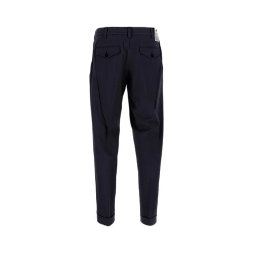 Tapered-Leg Turn-Up Hem Chino Trousers