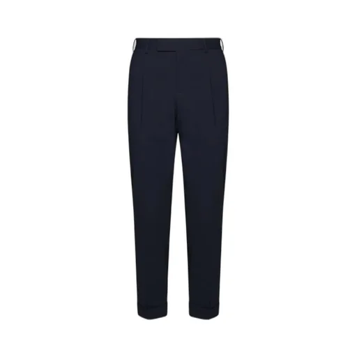 Virgin Wool-Blend Cropped Trousers
