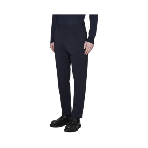 Virgin Wool-Blend Cropped Trousers