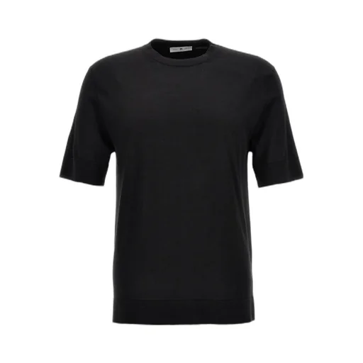 Short-Sleeved Crewneck Knitted T-Shirt