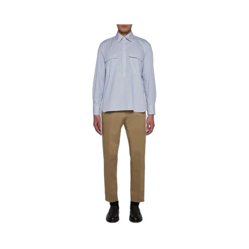 Cotton-Blend Tailored Trousers