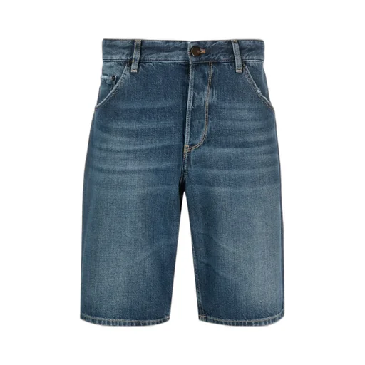 Straight-Leg Denim Shorts