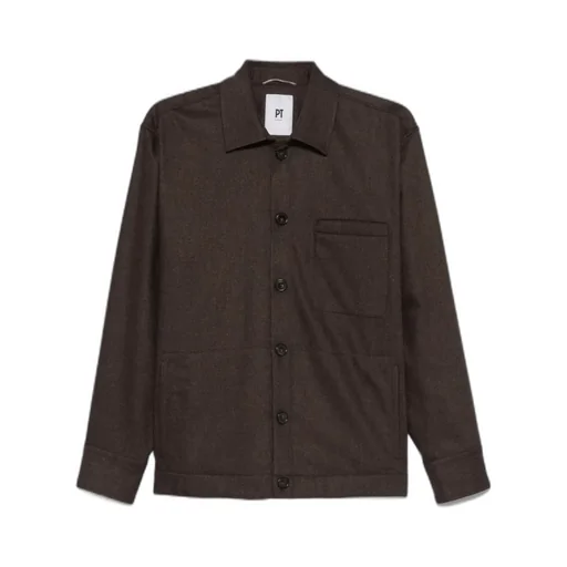 Casual Jacket With Wide Collar Shirt