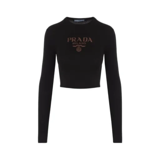 Logo-Print Silk Jumper
