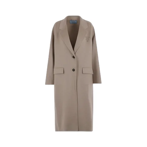 Logo Printed Oversized-Fit Coat