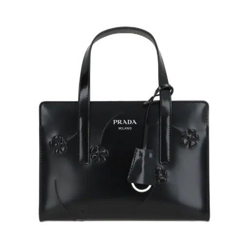 Logo-Printed Zipped Tote Bag