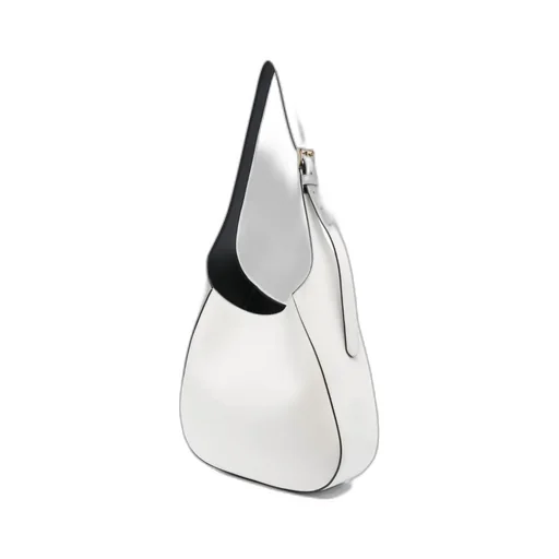 Triangle-Logo Leather Shoulder Bag