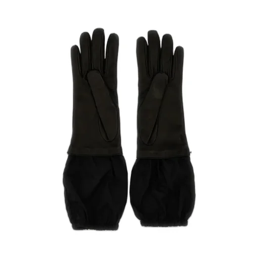 Enamel-Logo Panelled Gloves