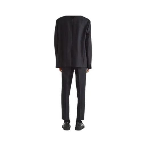 Mid-Rise Slim-Cut Tailored Trousers