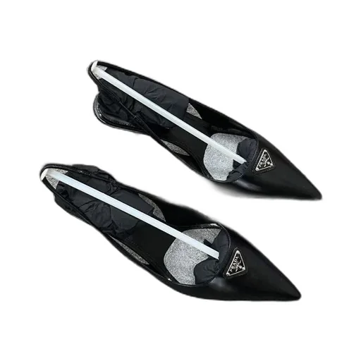 Exposed-Heeled Logo High-Heeled Shoes
