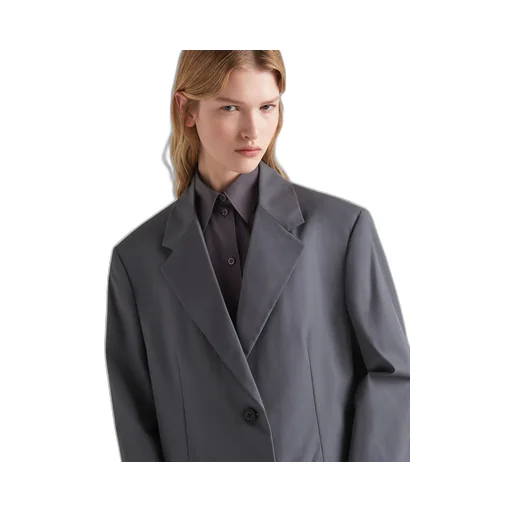 Triangle Logo Single Breasted Coat