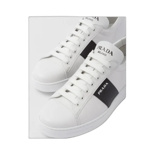 Brushed Leather And Leather Sneakers