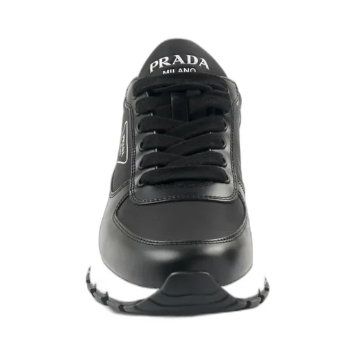 Technical Fabric And Leather Sneakers