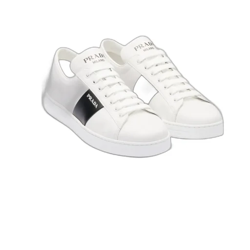 Brushed Leather And Leather Sneakers