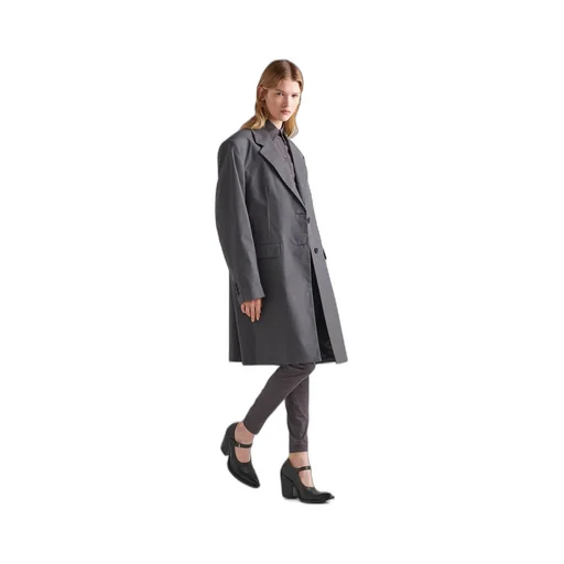 Triangle Logo Single Breasted Coat