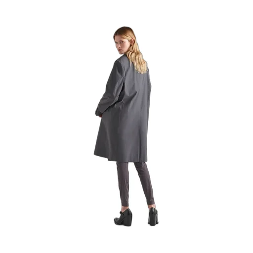 Triangle Logo Single Breasted Coat