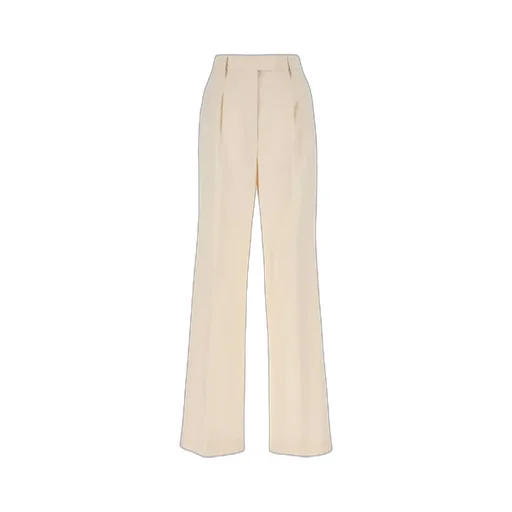 Pressed-Crease Straight Leg Tailored Trousers