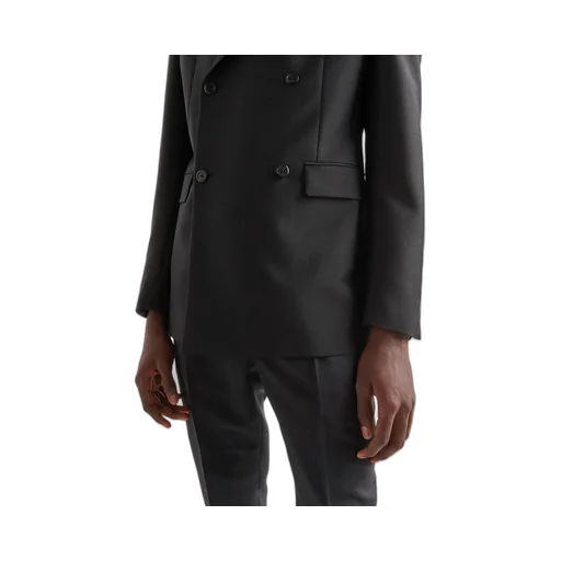 Double-Breasted Mohair Wool Jacket