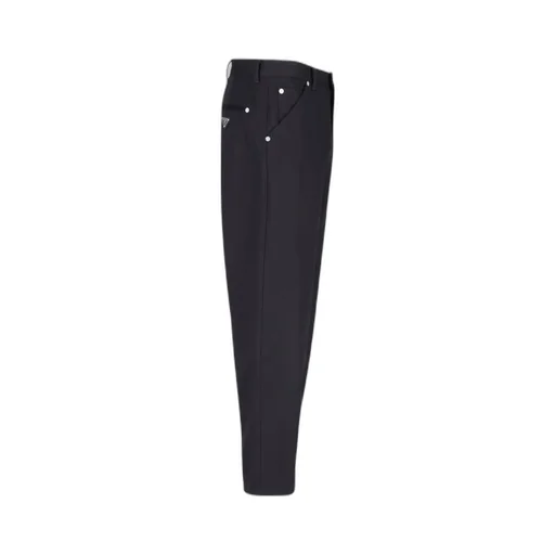 Triangle-Logo Tapered-Leg Jeans