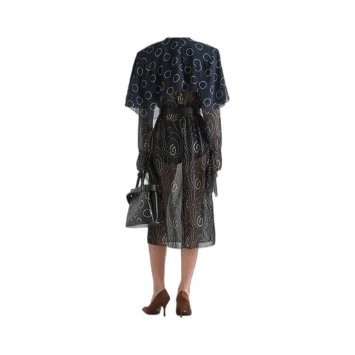 All-Over Geometric Printed Midi Dress