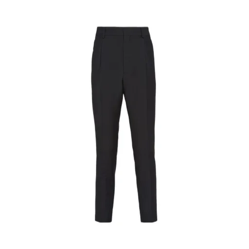 Mid-Rise Tailored Cropped Trousers