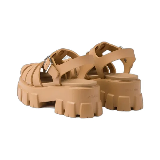 Foam Triangle-Logo Ankle Strapped Sandals