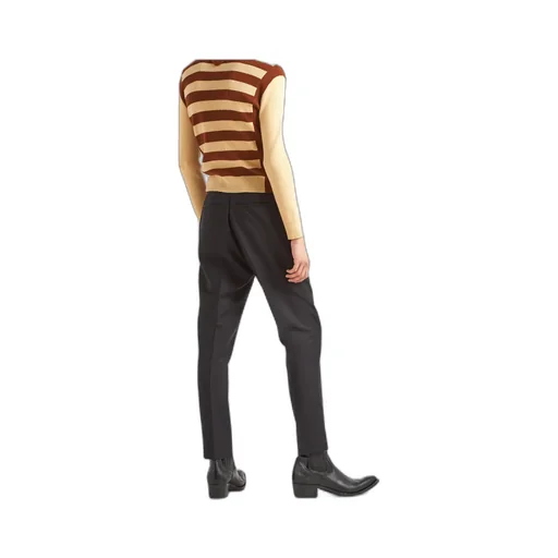 Mid-Rise Tailored Cropped Trousers
