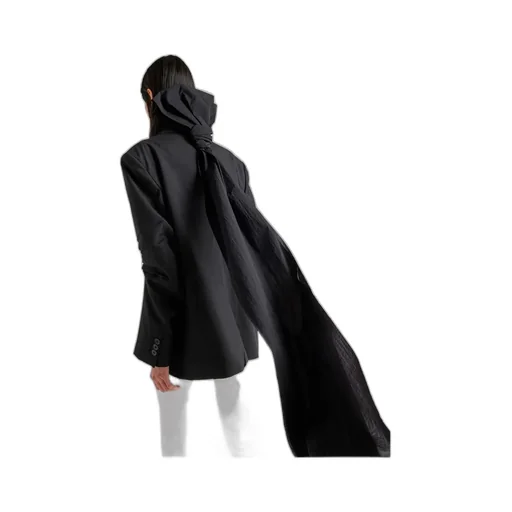 Single Breasted Suit Jacket With Bow Detail