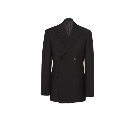 Double-Breasted Mohair Wool Jacket