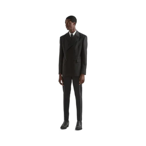Double-Breasted Mohair Wool Jacket