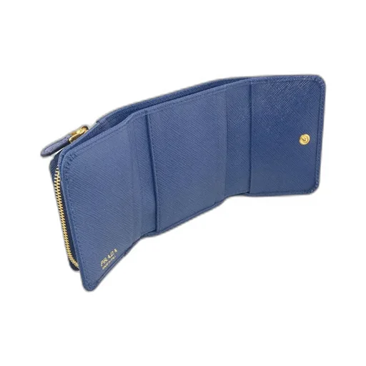 Logo-Lettering Tri-Fold Wallet