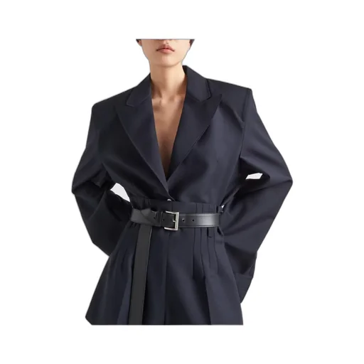 Single-Breasted Belted Shirt Jacket