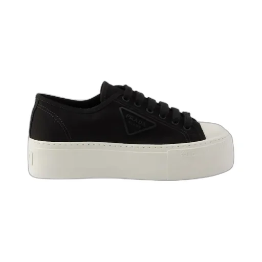 Laced Fabric Sneakers