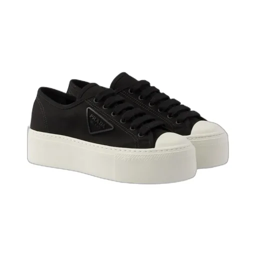 Laced Fabric Sneakers